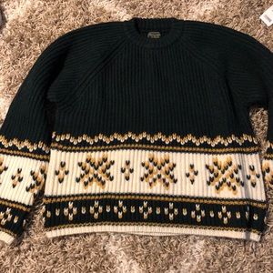 Abercrombie and Fitch green wool sweater